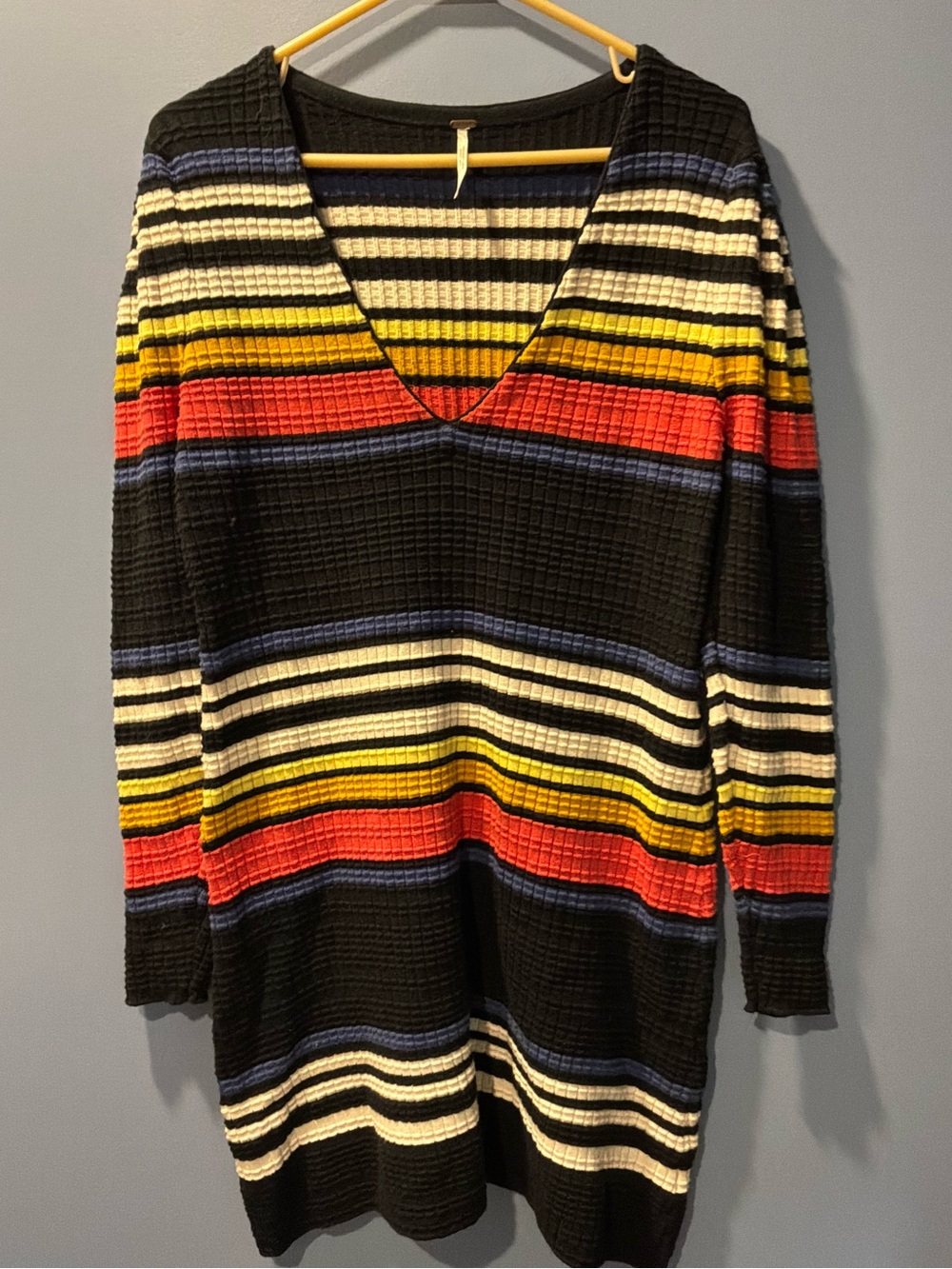 Free People Striped Knit Sweater Dress